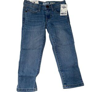 OshKosh Bgosh Super Skinny Blue Jeans Toddler Size 2T With E-Z Adjust Waist